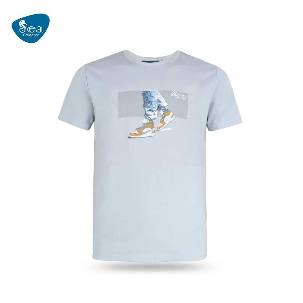 Áo Thun Nam cổ tròn tay ngắn Sea Collection in Đôi giày 7126