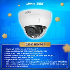 Camera IP 4MP Dahua DS2431RDIP-S2 (hàng chính hãng DSS BH 24T)