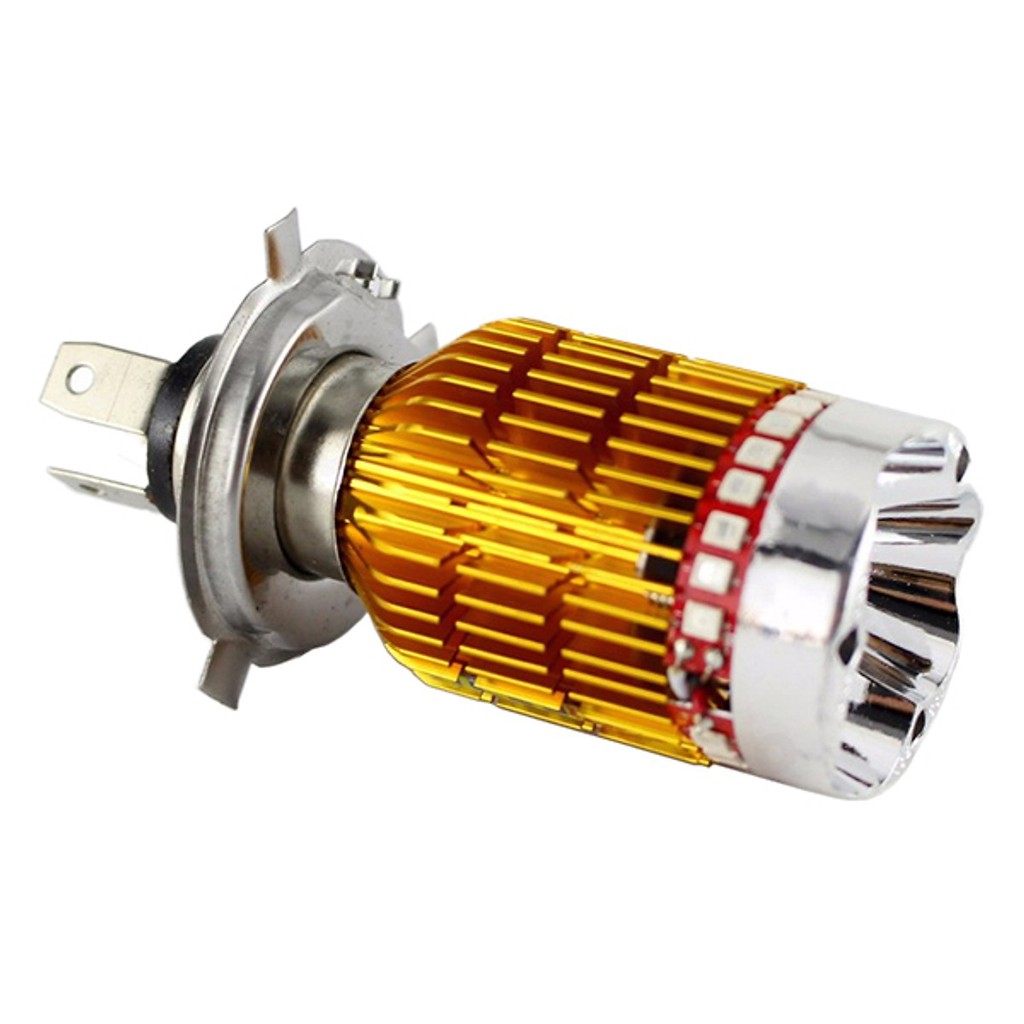 Đèn 7 MÀU chân H4 siêu sáng, Đèn Led gắn cho xe ga xe số, bảo hành 3 THÁNG   - DH47M