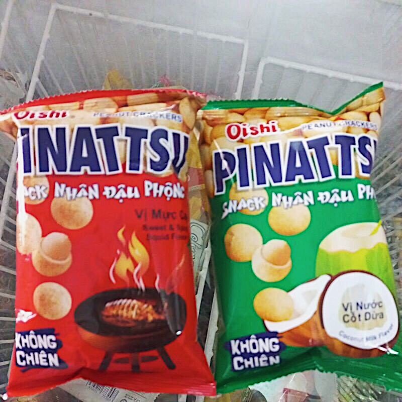 Đậu phộng Oshi PINATTSU vị cốt dừa/ mực cay gói 15g