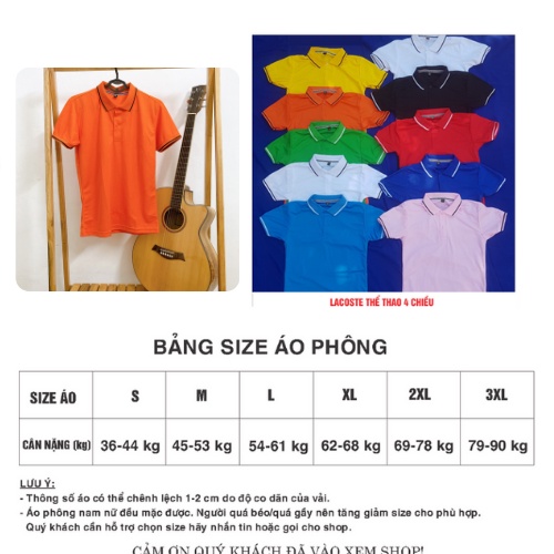 Áo Polo MÀU CAM chất liệu Thể Thao mềm mịn thoáng mát – Áo thun Nam Nữ ngắn tay có cổ. Nhận IN ẤN theo yêu cầu.
