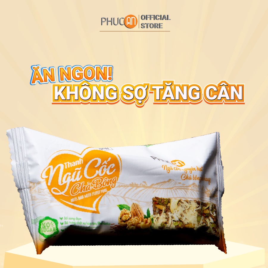 Thanh năng lượng ngũ cốc chà bông Phúc An - Thay thế bữa an nhẹ