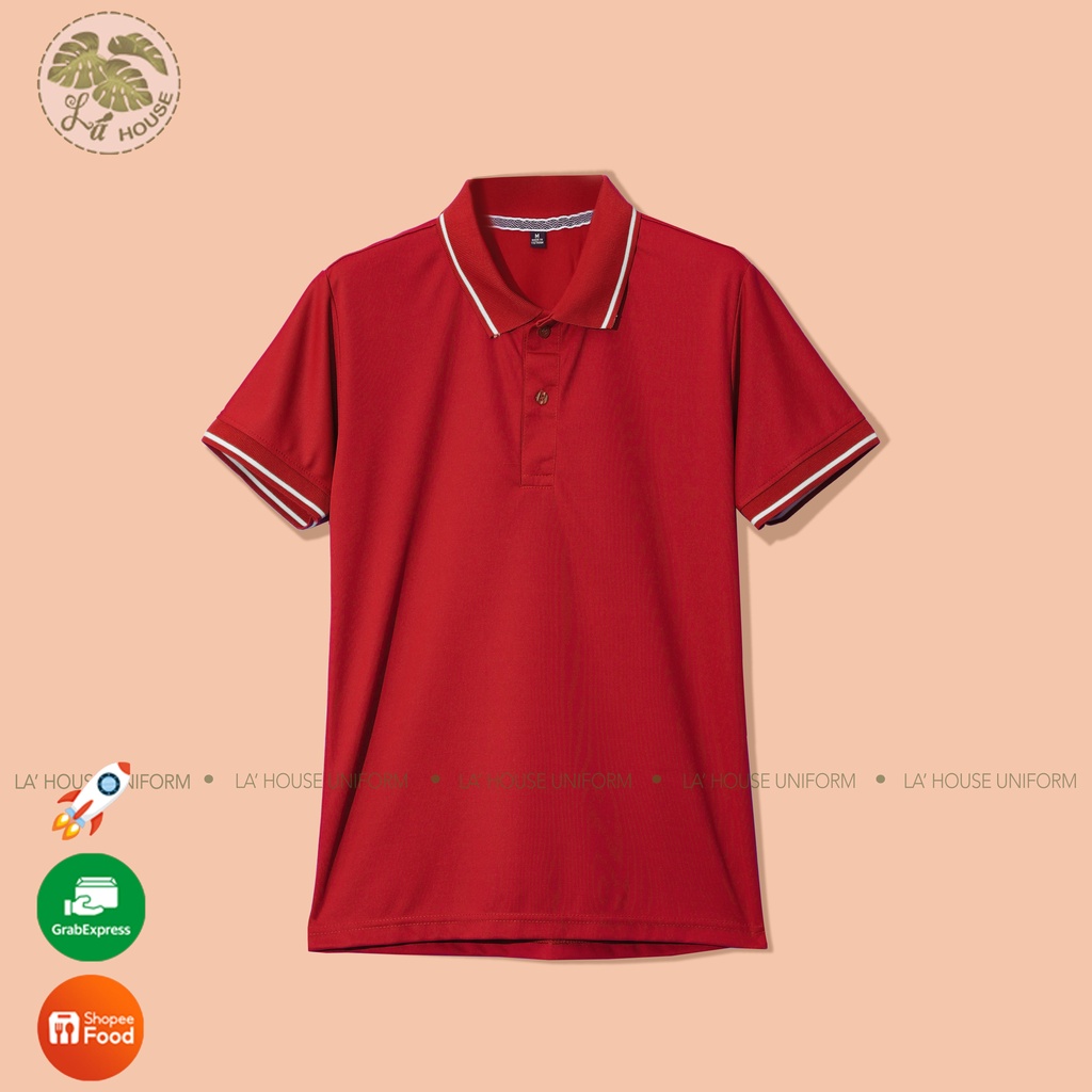 Áo polo đồng phục chất liệu cá sấu thể thao mình vải mềm nhẹ thấm mồ hôi nhanh khô