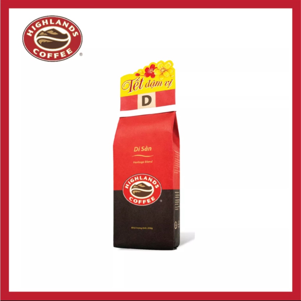 Combo 2 gói Cà phê rang xay Di sản Highlands Coffee 200g/gói