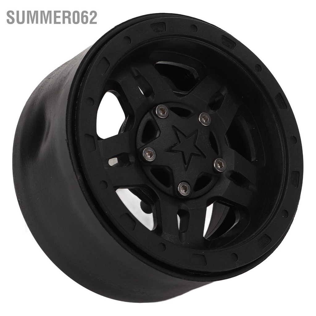 Summer062 4 cái 2.2 inch RC Bánh xe thay thế độ bền cao Ổn định lốp tải cho ô tô trục Scx10 Wraith 90018 Màu đen