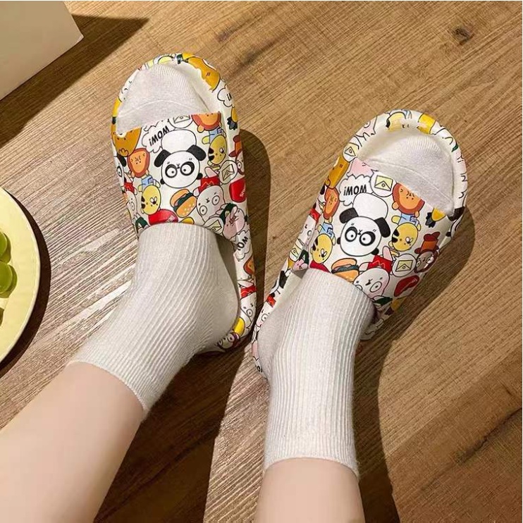 Dép bánh mì Ulzzang đế cao Gấu Thỏ cute thời trang Hàn Quốc đi chơi đi trong nhà tiện lợi giá rẻ cho nam nữ êm chân