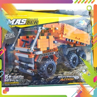 Lego Lắp Ráp Xe Ben Công Trình Master Builder - Qi Zhi Le 23301 ( 623 Mảnh )(Hàng có sẵn)