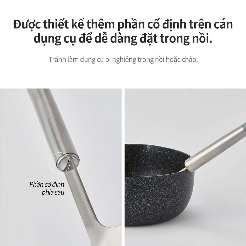 Bộ dụng cụ nhà bếp 6 món Lock&amp;Lock Kitchen Tools Set - màu xám CKT330S01