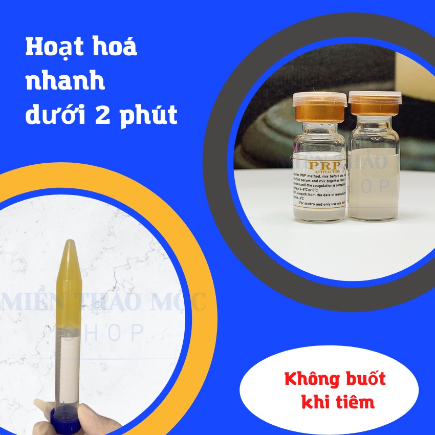 2 LỌ CHẤT HOẠT HOÁ PRP SIÊU NHANH THROMBIN DÙNG TRONG PRP