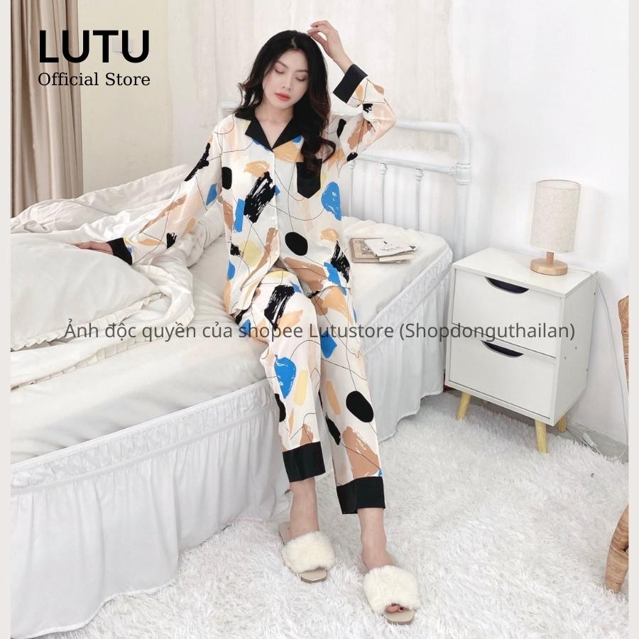 Đồ Bộ Pijama lụa thiết kế 3D dài dài