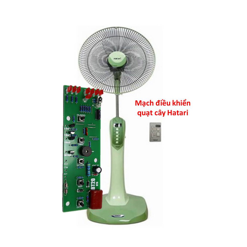 Bo mạch quạt cây Hatari HP-P16R3 nhận tay khiển quạt Hatari chính hãng