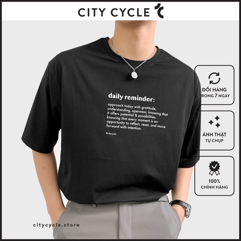 Áo thun nam nữ Reminder City Cycle - Áo thun tay lỡ Unisex form rộng hàng Local Brand