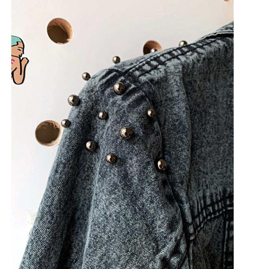 Tốt nhất. Áo Khoác Jean Đính Ngọc Trai Nhân Tạo CDD5...