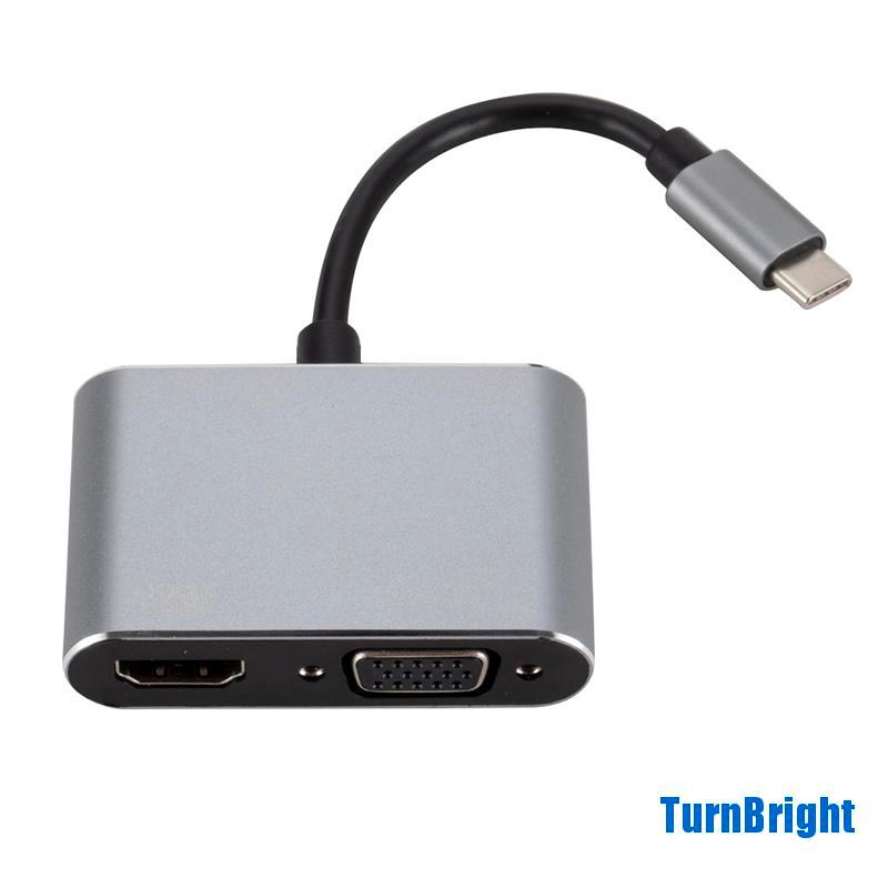Bộ Chuyển Đổi Usb 3.1 Type C Sang Vga Đa Cổng Hdmi 4k Uhd | BigBuy360 - bigbuy360.vn