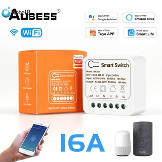 ⏩16A MINI Wifi Thông Minh Chuyển Đổi Supporte 2-cách điều khiển Hẹn Giờ Không Dây Thiết Bị Chuyển Mạch Thông Minh Tự Động Hóa Nhà Tương Thích với Tuya Alexa google Nhà
