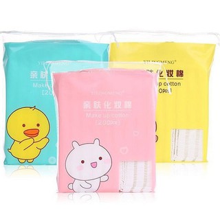 Bông tẩy trang 200 miếng gấu-vịt-thỏ 100% cotton