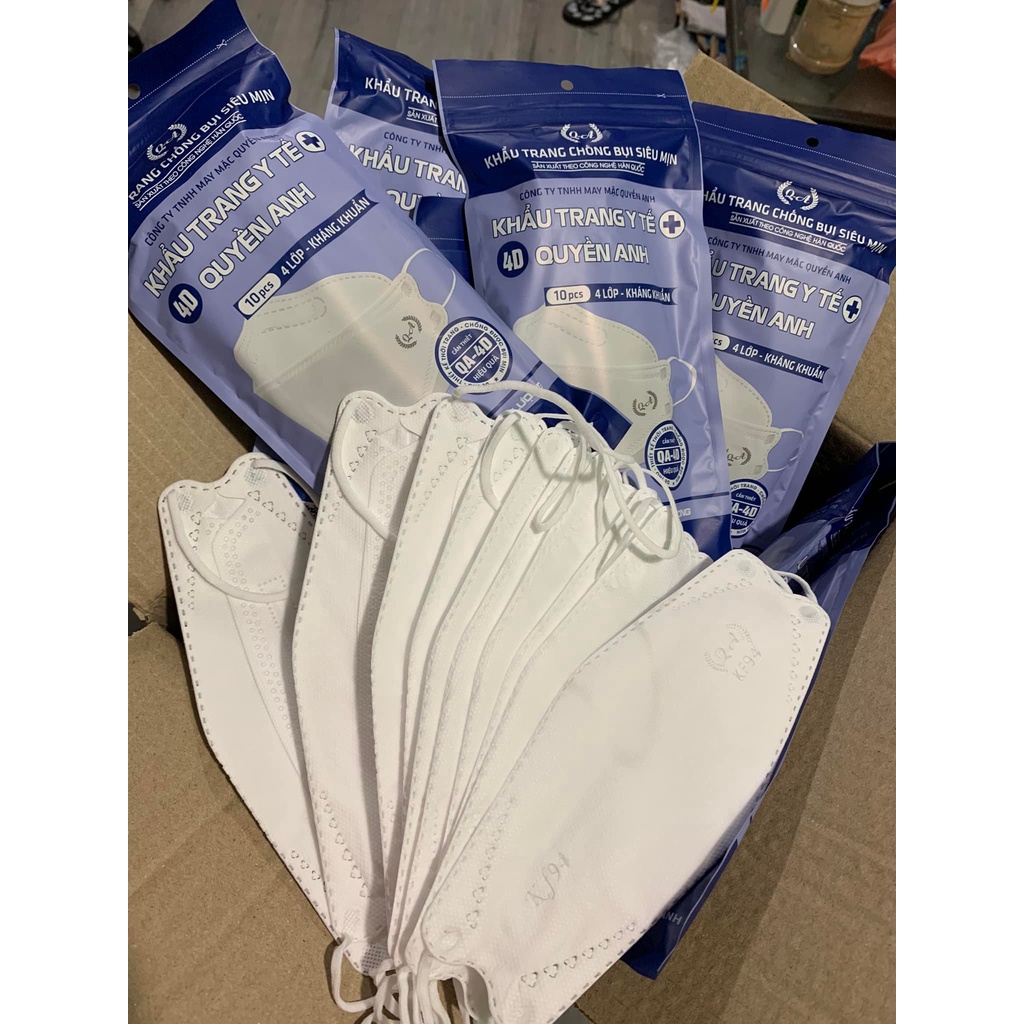 Khẩu trang 4D KF94 Cao Cấp có 3 lớp kháng khuẩn | BigBuy360 - bigbuy360.vn