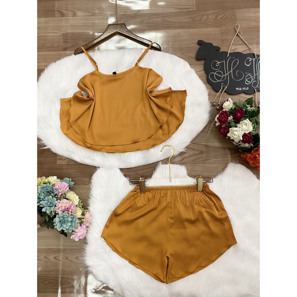 Đồ ngủ sexy, bộ đồ ngủ nữ [FREESHIP]  hai dây, cao cấp, chất vải mền mịn, không nhăn mặc thoáng mát size 45-- 58kg