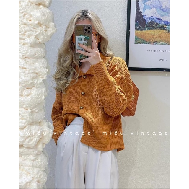 [ HÀNG CÓ SẴN ] Áo len cổ bẻ cúc đồng A1797 | BigBuy360 - bigbuy360.vn