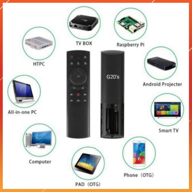 Điều khiển  tìm kiếm giọng nói, chuột bay, bàn phím VINABOX KM950V và Remote Voice G20s