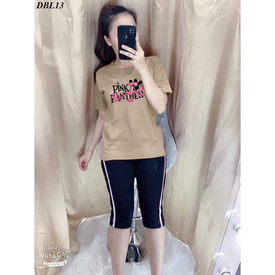 [Mã WAMSJULY giảm 20% đơn 150k] [ HOT] ĐỒ BỘ MẶC NHÀ CAO CẤP QUẦN LỬNG 1 SỌC ÁO IN HÌNH BÁO HỒNG - DBL13 | BigBuy360 - bigbuy360.vn