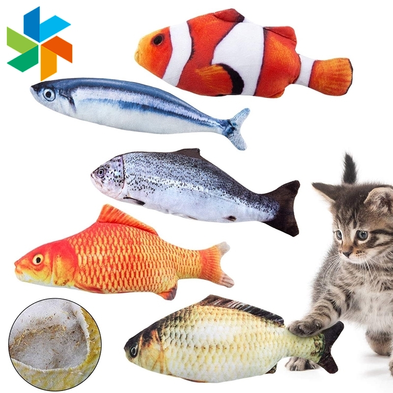 Đồ chơi cá nhồi bông 20cm dành cho mèo cưng
