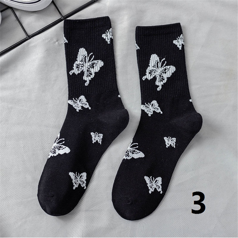 BUTTERFLY Vớ Cotton Dáng Dài Đơn Giản Thời Trang Cho Nữ