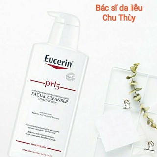 Sữa tắm và rửa mặt eucerin facial cleanser ph5 sensitive skin cho da nhạy cảm 400ml.