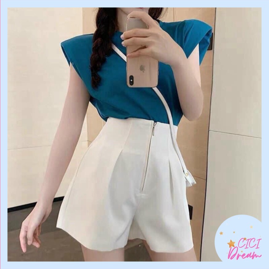 QUẦN SHORT NỮ khoá trước siêu Hot, Quần đùi nữ khoá trước siêu đẹp chất tuyết mưa kiểu dáng Hàn Quốc sang chảnh 3 màu