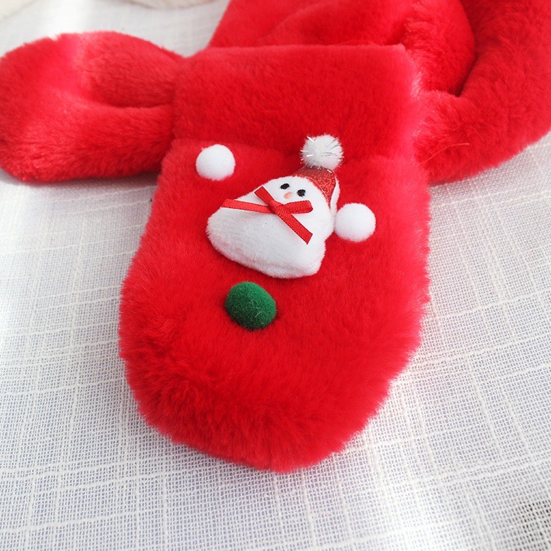 Khăn quàng cổ lông dành cho bé mùa đông noel mã T08