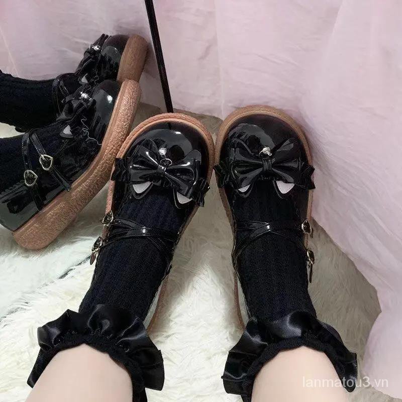 Giày Da Nữ Mũi Tròn Đế Dày Thời Trang Nhật Bản (5 Vòng 18 Ngày) | BigBuy360 - bigbuy360.vn