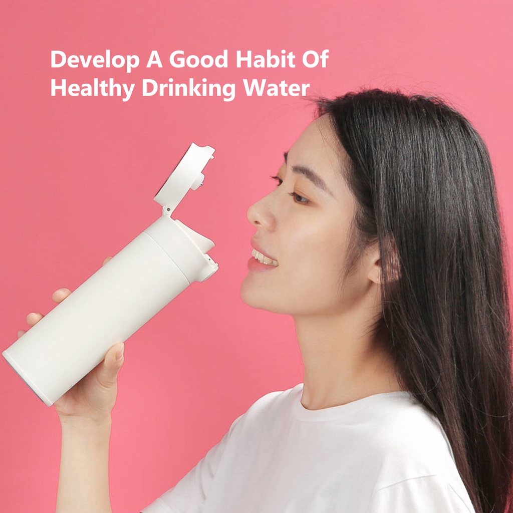 Xiaomi Youpin Bình nước giữ nhiệt   Quange 480ML bằng thép không gỉ có nắp đậy tiện dụng