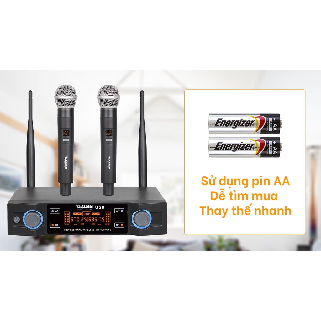 Micro Không Dây UHF The Platinum U20 - Hàng Chính Hãng