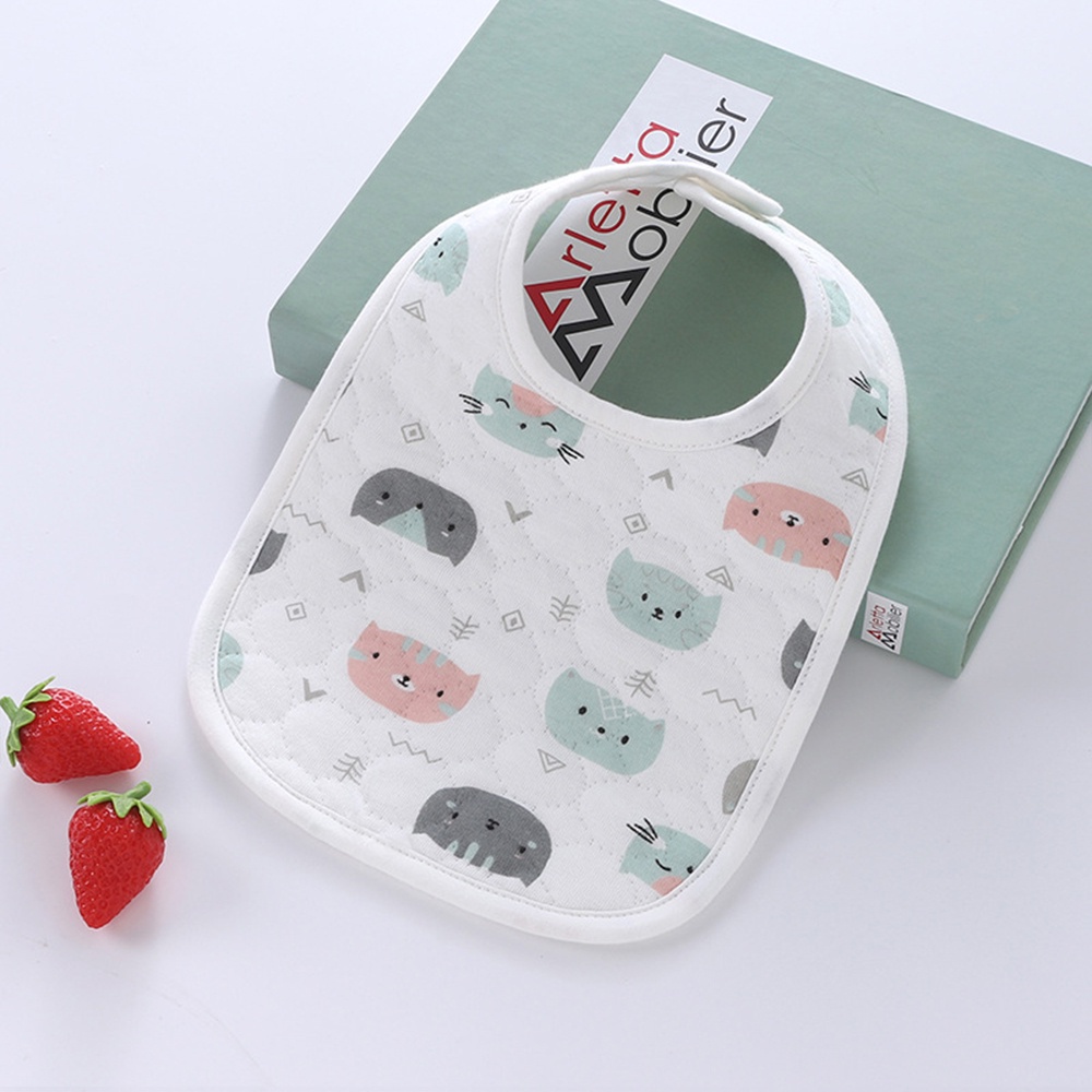 Yếm vuông cổ tròn cho bé chống thấm làm từ Cotton 100%