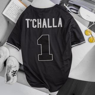 [ABC413] Áo Bóng Chày Thời Trang Marvel Black Panther đen