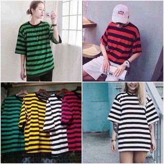 Áo phông kẻ ngang dáng rộng, áo phông chất đẹp