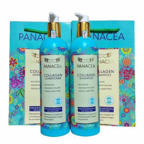 ✅ Dầu gội xả Panacea Collagen Vitamin E Siêu dưỡng chống rụng trẻ hóa tóc 475ml