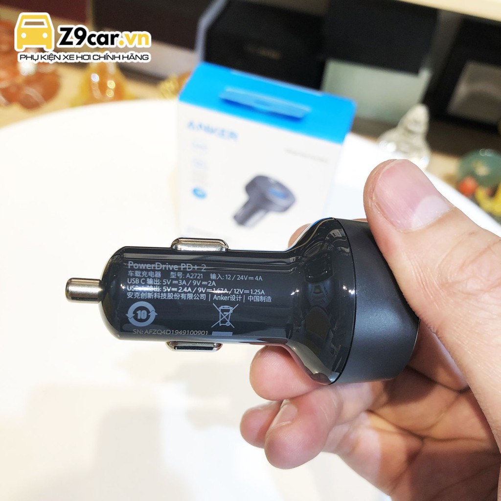 Tẩu sạc ô tô Anker PowerDrive PD +2 [BẢO HÀNH CHÍNH HÃNG]