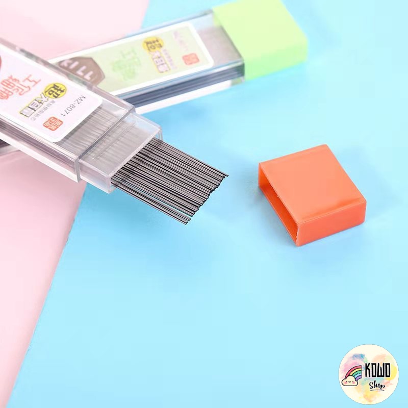 Hộp 30 Ruột Bút Chì Bấm 2B 0.5mm 0.7mm HQS RC1 RC3