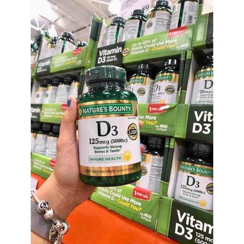 ( 5/2023) Viên uống bổ sung Vitamin D3 125mcg (5000 IU) Nature's Bounty
