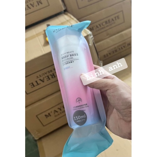 Xịt chống nắng MayCreate 2in1 siêu thấm bật tone