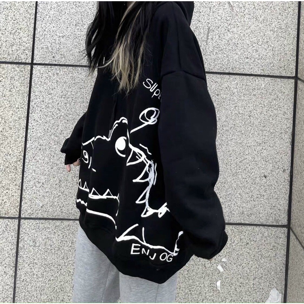 Áo Nỉ Hoodie Nam Nữ Khủng Long Sweater Unisex Cực Hot Bền Màu 1Kenz