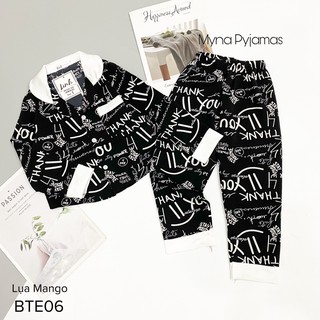 Bộ pijama cho bé trai bé gái đồ bộ tay dài cho bé, chất Lụa mango mềm mịn ( size từ 12 - 32kg)