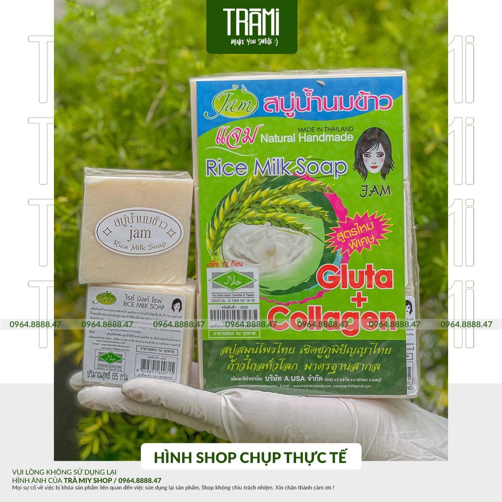 [CHÍNH HÃNG] Xà Phòng Kích Trắng Cám Gạo Thái Lan Rice Milk Soap.