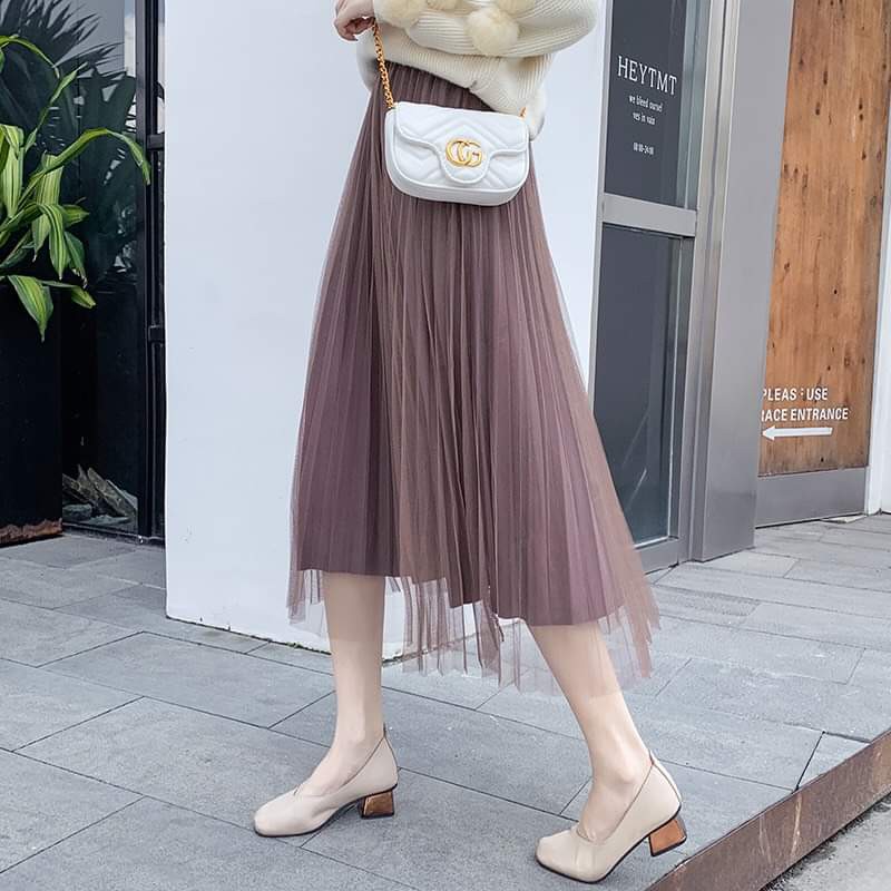 chân váy xếp li dài, midi,xếp ly free size(mặc 2 mặt) | BigBuy360 - bigbuy360.vn