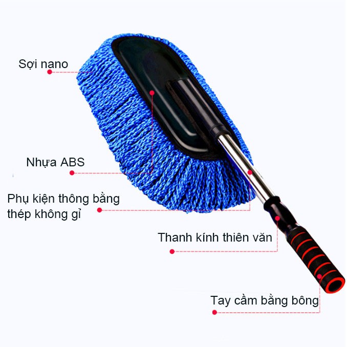 Car mop Car wash mop brush tool auto supplies mop brush dust removal telescopic wax mop brush