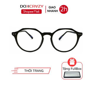 Gọng kính cận nam nữ cao cấp BALI DOKCRAZY mắt kiếng đa giác không độ giả cận thời trang kim loại bền đẹp