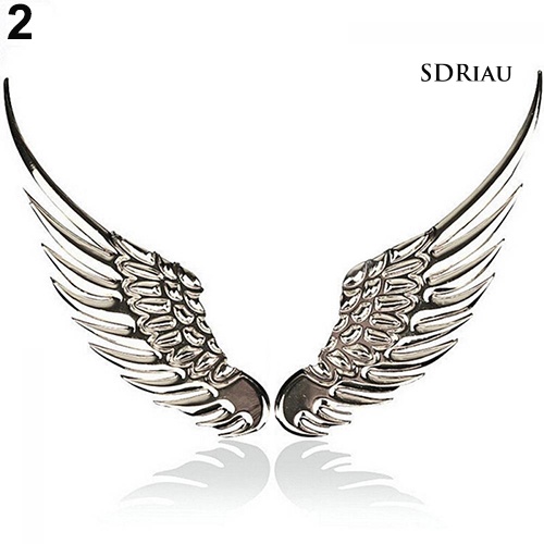 Miếng dán bằng kim loại hình đôi cánh đại bàng 3D trang trí xe hơi