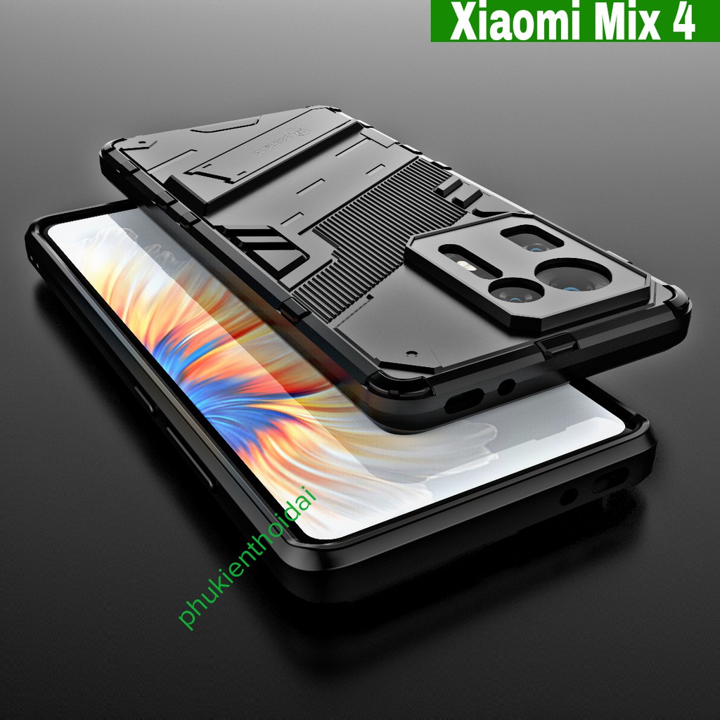 Ốp lưng Xiaomi Mix 4 Iron Man Ver 2 chống sốc giá đỡ xem phim cao cấp