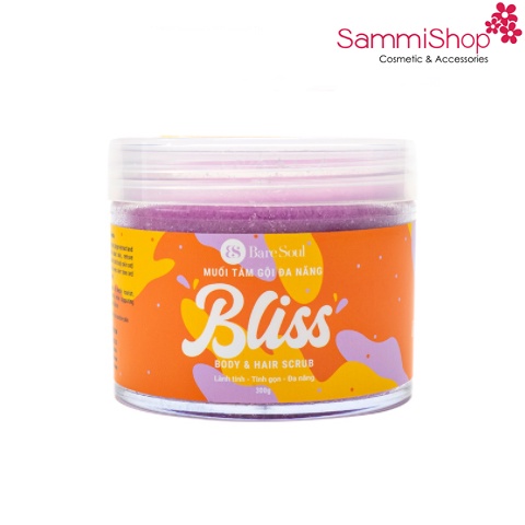 BareSoul Muối tắm gội đa năng cho da đầu và cơ thể Bliss Body &amp; Hair 300g